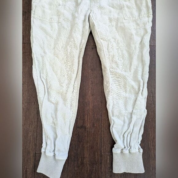 James Perse Relaxed Canvas Linen Pants Joggers Sand Tan Size 4 WCCL1788 - Picture 3 of 9